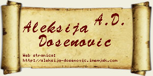 Aleksija Došenović vizit kartica